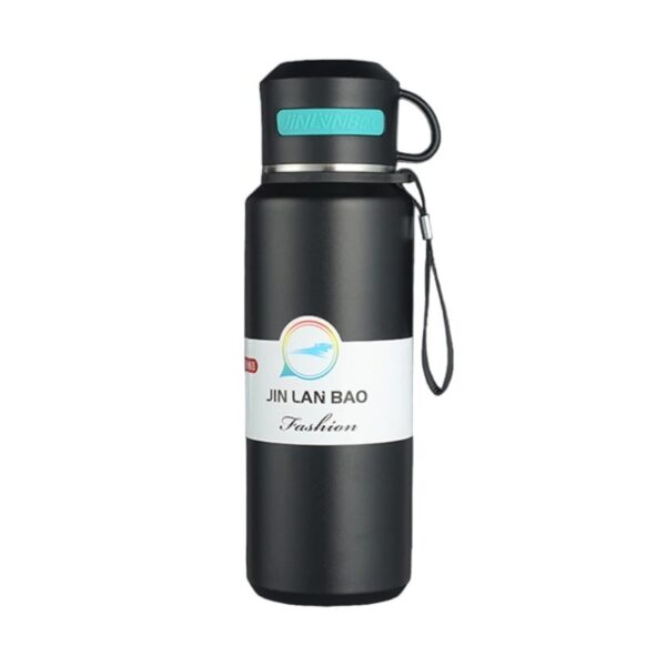 Φορητό παγούρι-θερμός με φλιτζάνι - 800ml - CF8279 - 882799 - Black - GoodFlix