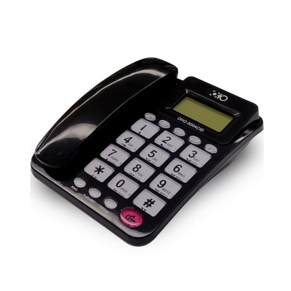 Ενσύρματο σταθερό τηλέφωνο - OHO-5004 - 650044 - Black - GoodFlix