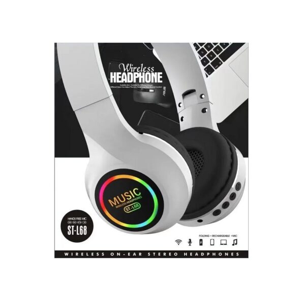 Ασύρματα ακουστικά - Headphones - ST-L68 - 674943 - White - GoodFlix