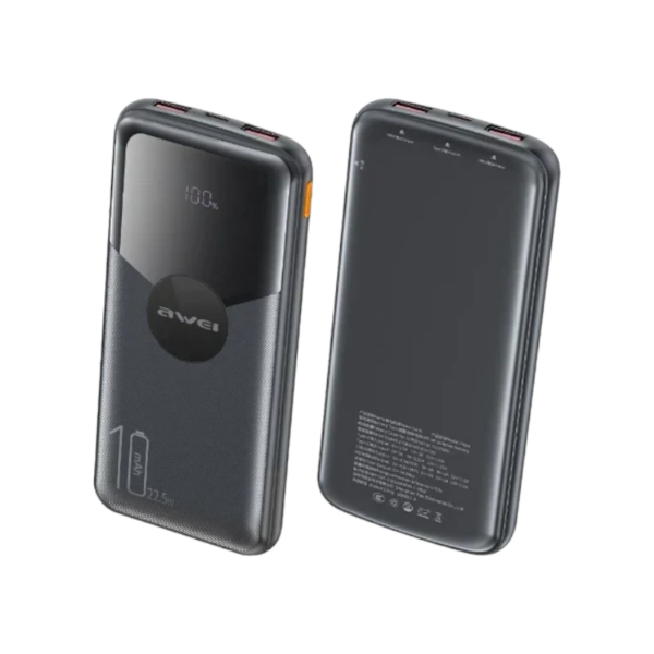Powerbank - P63K - 10.000mah - 22.5W - AWEI - 009874 - Black - GoodFlix