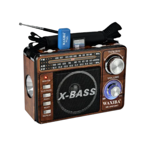 Επαναφορτιζόμενο ραδιόφωνο Retro - XB-3061BT - 020061 - Brown - GoodFlix