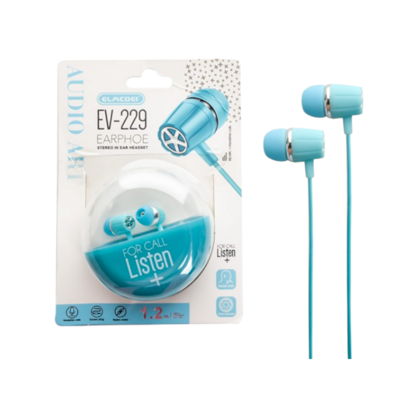 Ενσύρματα ακουστικά - EV-229 - 202296 - Blue - GoodFlix