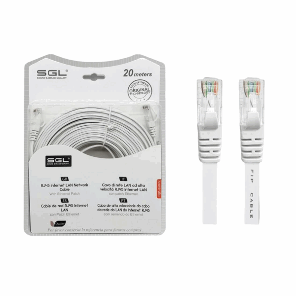 Καλώδιο δικτύου Ethernet - Πλακέ - A8P8C - 20m - 096452 - GoodFlix
