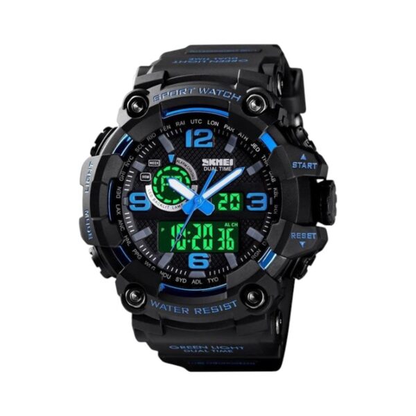 Ψηφιακό/αναλογικό ρολόι χειρός – Skmei - 1520 - Black/Blue - GoodFlix