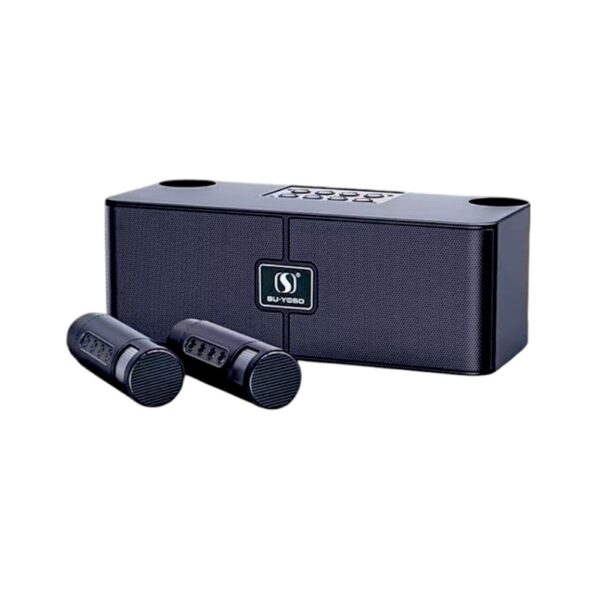 Ασύρματο ηχείο Bluetooth με 2 μικρόφωνα Karaoke - YS-204 - 887202 - Black - GoodFlix
