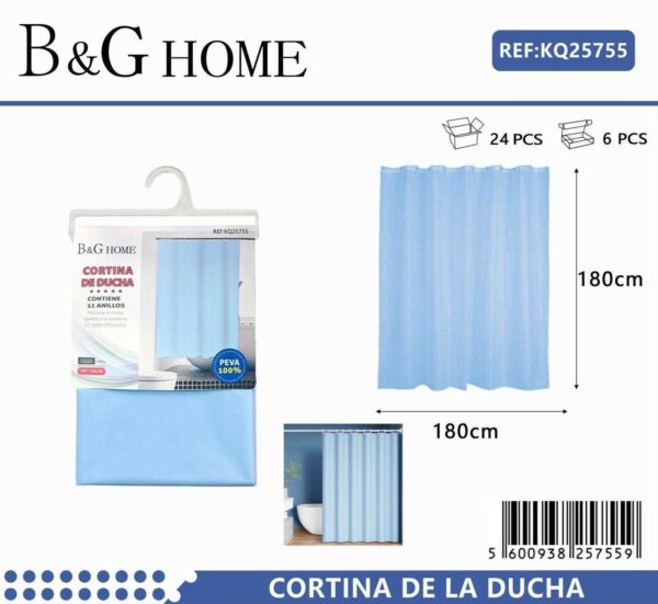 Κουρτίνα μπάνιου - Light Blue - 1.8x1.8m - 25755 - GoodFlix