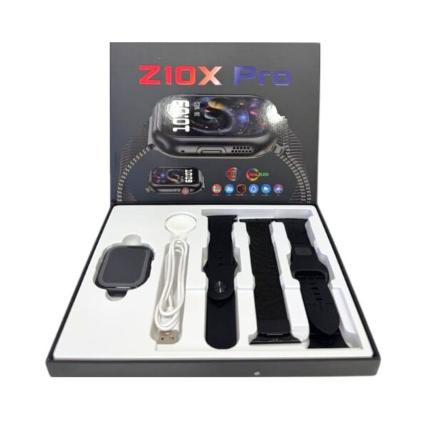 Σετ Smartwatch με 3 λουράκια - Z10X Pro - 065165 - Black - GoodFlix