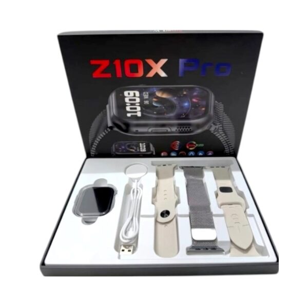 Σετ Smartwatch με 3 λουράκια - Z10X Pro - 065165 - White - GoodFlix