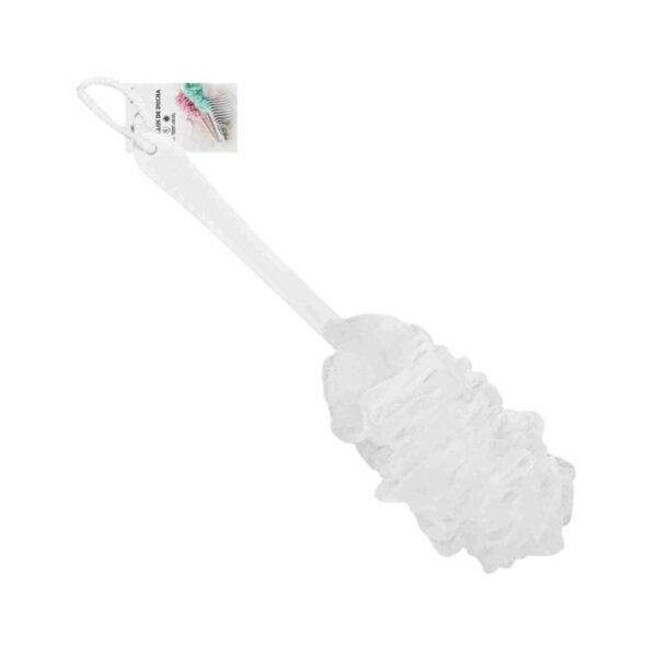 Σφουγγάρι μπάνιου δίχτυ με λαβή - White - 26183 - GoodFlix