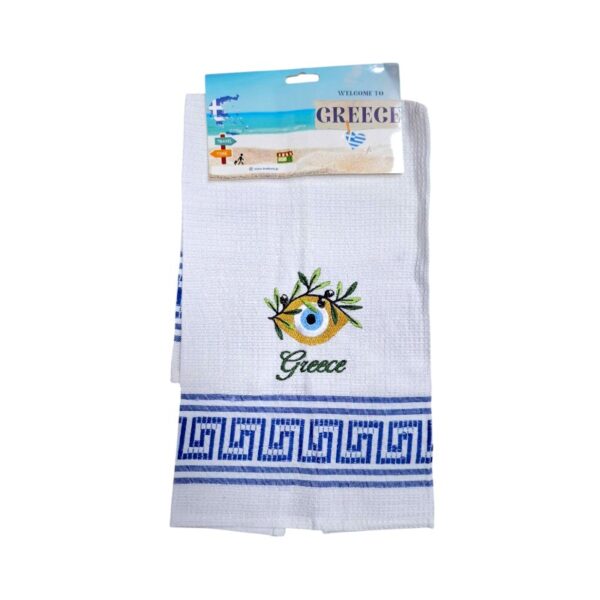 Πετσέτα ποτηρόπανο Souvenir με κέντημα - Σετ 12pcs - Greece - 416013 - GoodFlix