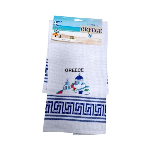 Πετσέτα ποτηρόπανο Souvenir με κέντημα - Σετ 12pcs - Greece - 416020 - GoodFlix
