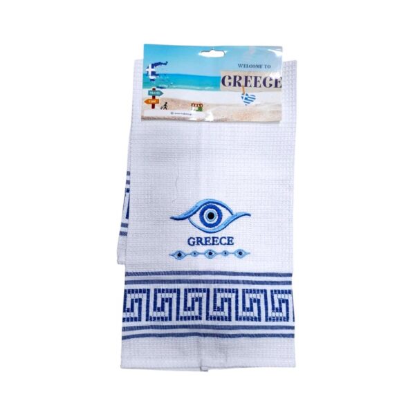 Πετσέτα ποτηρόπανο Souvenir με κέντημα - Σετ 12pcs - Greece - 416068 - GoodFlix