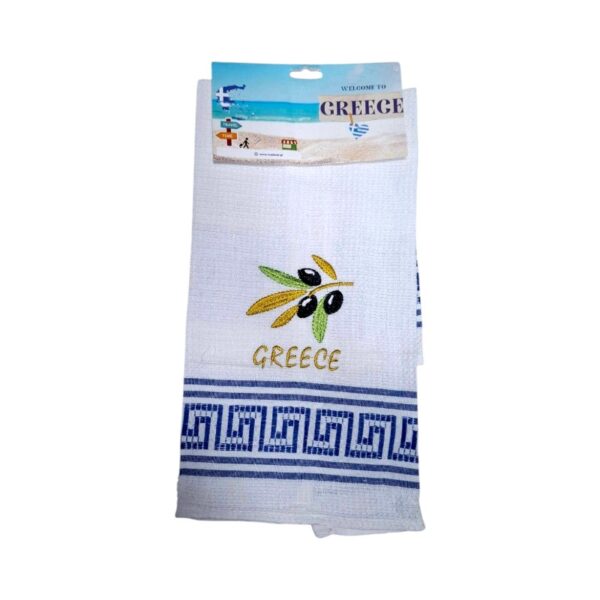 Πετσέτα ποτηρόπανο Souvenir με κέντημα - Σετ 12pcs - Greece - 416099 - GoodFlix