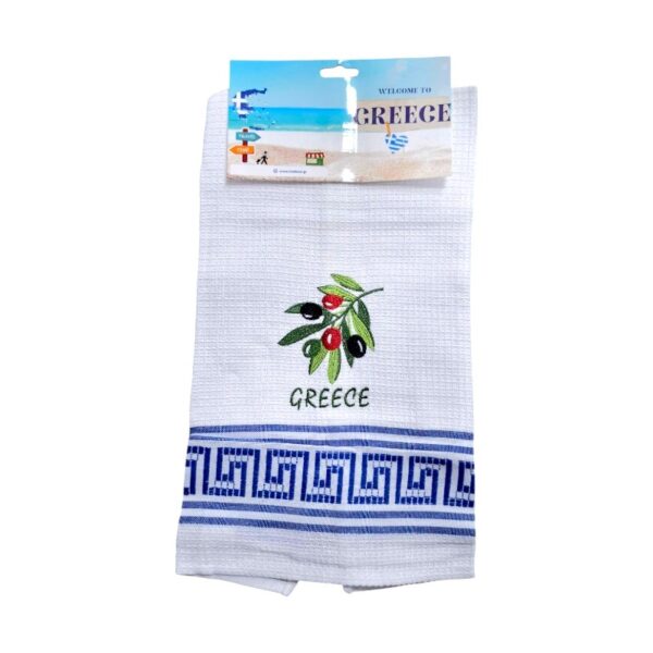 Πετσέτα ποτηρόπανο Souvenir με κέντημα - Σετ 12pcs - Greece - 416112 - GoodFlix