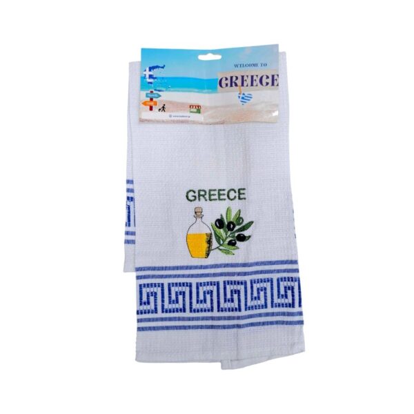 Πετσέτα ποτηρόπανο Souvenir με κέντημα - Σετ 12pcs - Greece - 416129 - GoodFlix