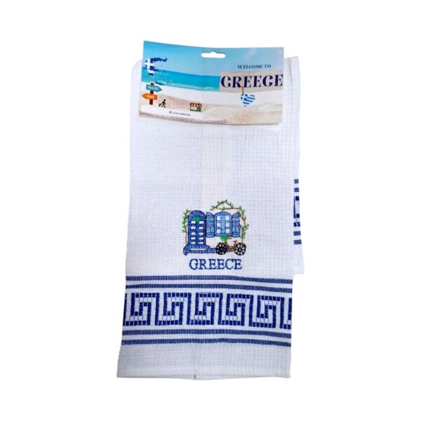 Πετσέτα ποτηρόπανο Souvenir με κέντημα - Σετ 12pcs - Greece - 416136 - GoodFlix
