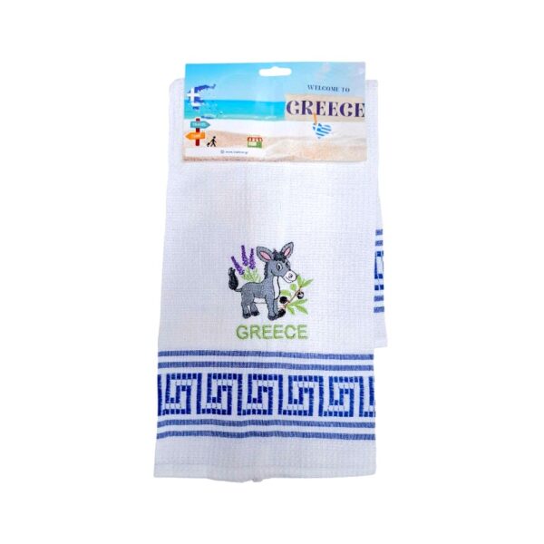 Πετσέτα ποτηρόπανο Souvenir με κέντημα - Σετ 12pcs - Greece - 416143 - GoodFlix