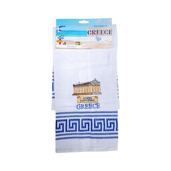 Πετσέτα ποτηρόπανο Souvenir με κέντημα - Σετ 12pcs - Athens/Greece - 416204 - GoodFlix