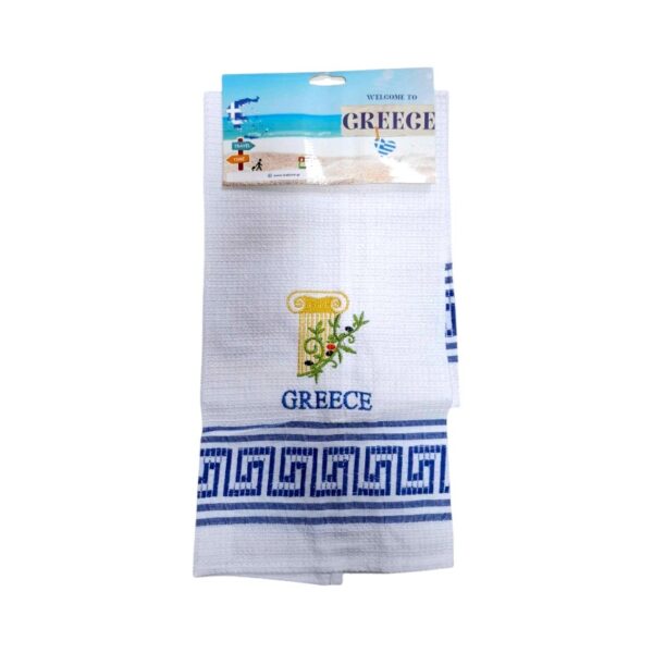 Πετσέτα ποτηρόπανο Souvenir με κέντημα - Σετ 12pcs - Greece - 416259 - GoodFlix