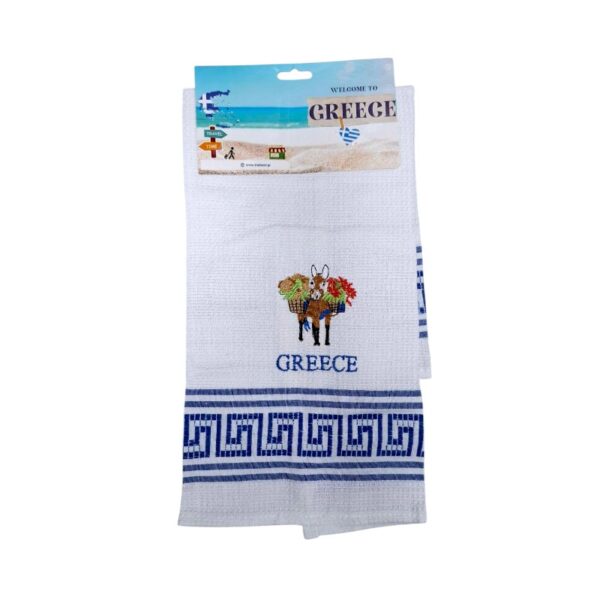 Πετσέτα ποτηρόπανο Souvenir με κέντημα - Σετ 12pcs - Greece - 416266 - GoodFlix