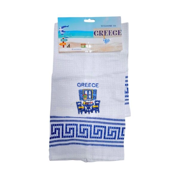 Πετσέτα ποτηρόπανο Souvenir με κέντημα - Σετ 12pcs - Greece - 416297 - GoodFlix