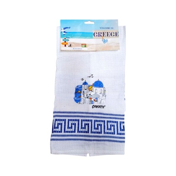 Πετσέτα ποτηρόπανο Souvenir με κέντημα - Σετ 12pcs - Greece - 416303 - GoodFlix