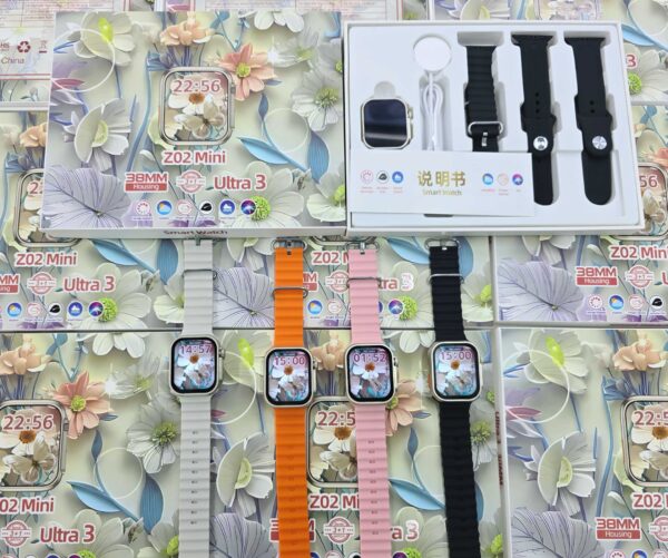 Σετ Smartwatch με 3 λουράκια - Z02 Mini - 064991 - Orange - GoodFlix