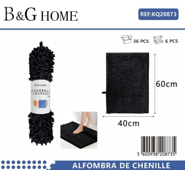 Πατάκι μπάνιου - 6C - Black -  - 40x60cm - Black - 20873 - GoodFlix