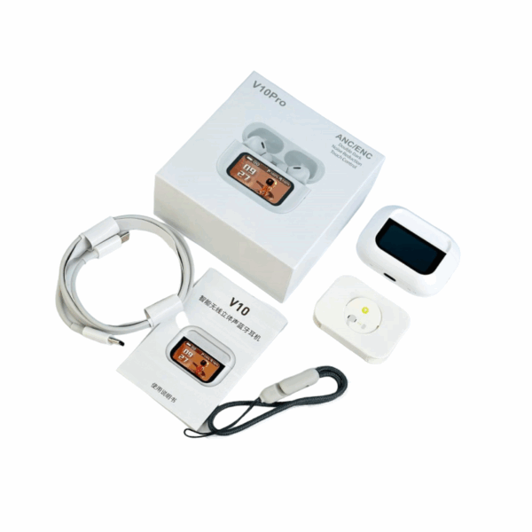 Ασύρματα ακουστικά Bluetooth με θήκη φόρτισης - V10 - 811313 - White - GoodFlix