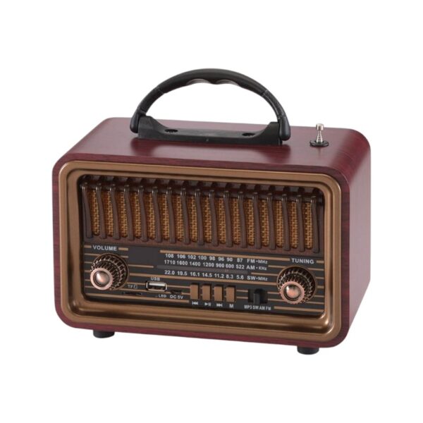 Επαναφορτιζόμενο ραδιόφωνο Retro - NS-8069BT - 880699 - Brown - GoodFlix