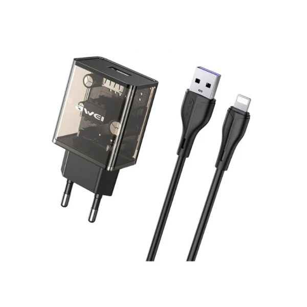 Αντάπτορας φόρτισης με καλώδιο Lightning - C9L - Fast Charge - 2.4A - AWEI - 005678 - GoodFlix