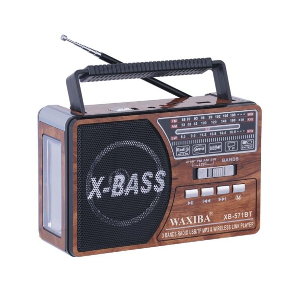 Επαναφορτιζόμενο ραδιόφωνο - XB-571BT - Waxiba - 005718 - Brown - GoodFlix