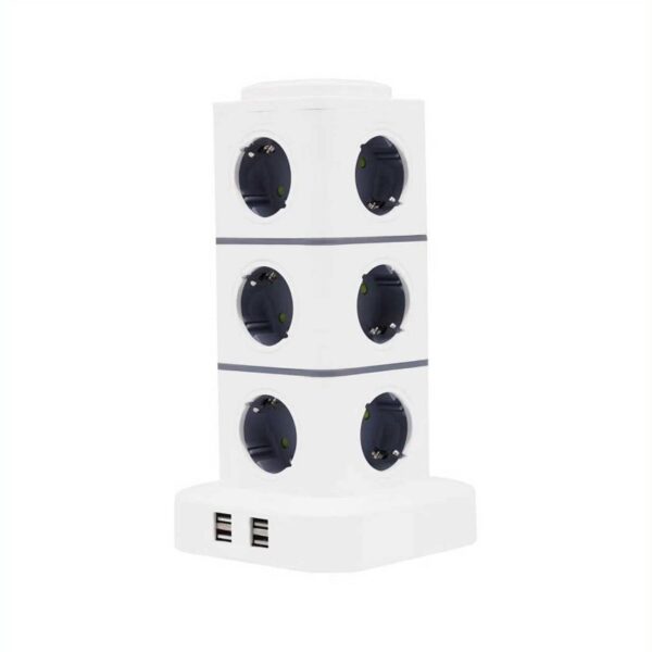 Κάθετο πολύπριζο 12 θέσεων - Σούκο - 4USB - 3m - RC-G12P - 012234 - GoodFlix