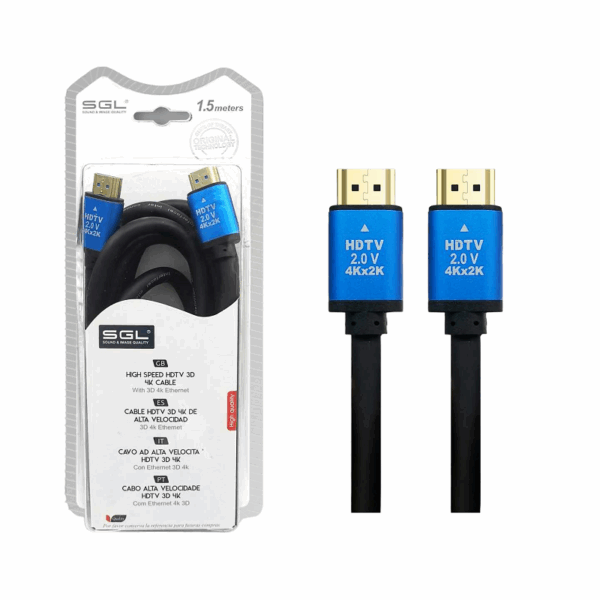 Καλώδιο HDMI - 1594-3D-4K - Male/Male - 1.5m - 094793 - GoodFlix