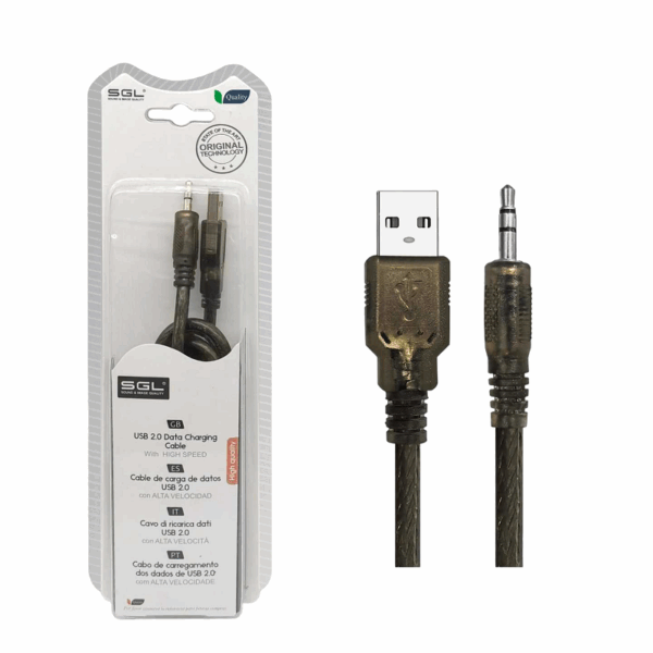 Καλώδιο ήχου - 1S01 - USB-A male/Jack 3.5mm male - 1.5m - 097541 - GoodFlix