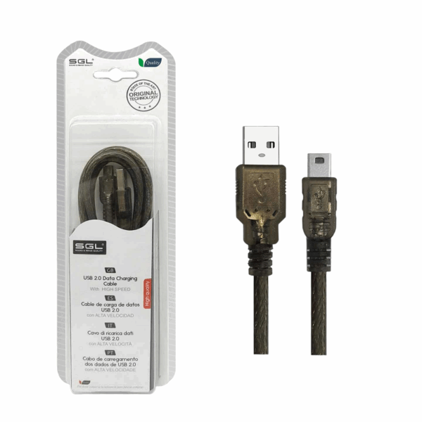 Καλώδιο μεταφοράς δεδομένων - Data - 3S01 - USB-A male/USB Mini male - 5m - 097596 - GoodFlix