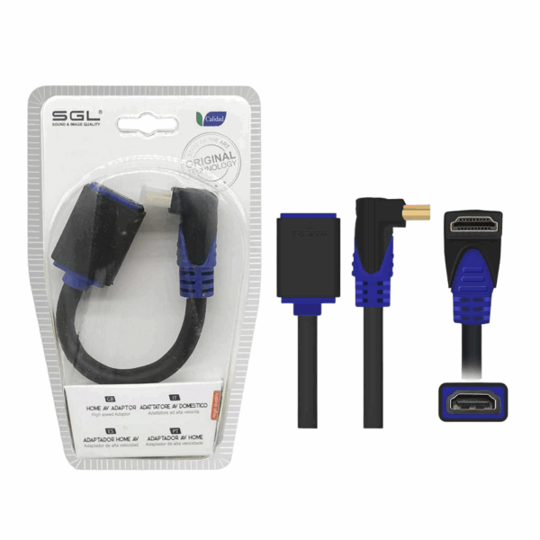 Αντάπτορας καλώδιο HDMI γωνιακό 90° - A1592FC-02 - Male/Female - 098043 - GoodFlix