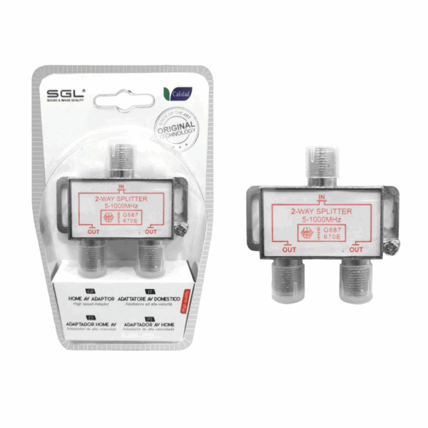 Διακλαδωτής σύνδεσης κεραίας TV - 2Way Splitter - 1801 - 098494 - GoodFlix