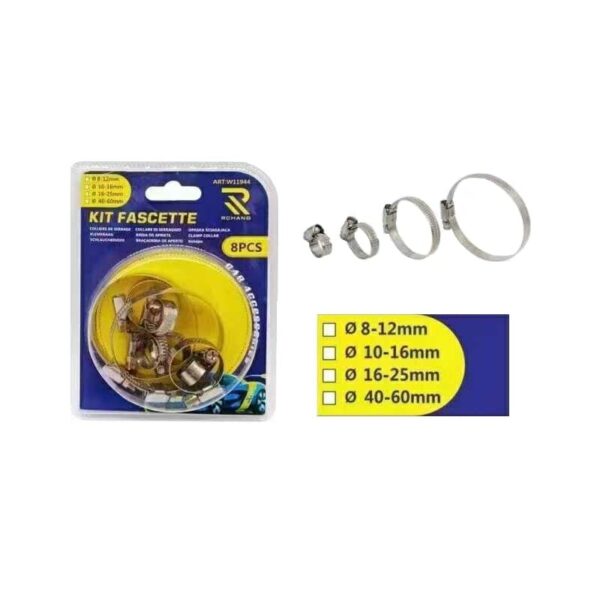 Σετ σφιγκτήρες σωλήνα - 8pcs - 119440 - GoodFlix