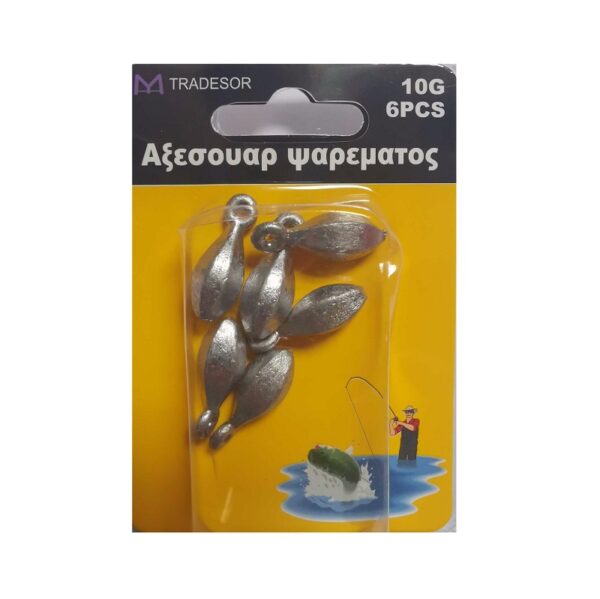 Βαρίδια αλιείας με θηλιά - 10gr - 4pcs - 30163 - GoodFlix