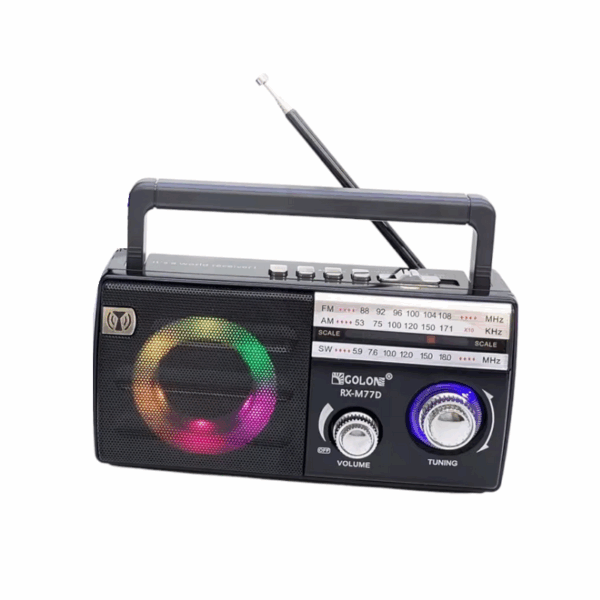 Επαναφορτιζόμενο ραδιόφωνο - LED - RX-M77D - 180185 - Black - GoodFlix