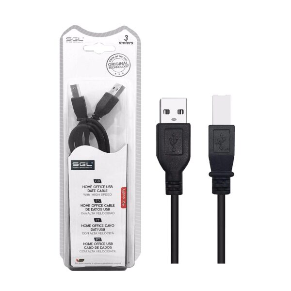 Καλώδιο περιφερειακών USB 2.0-USB-B - 3m - 5S - 197550 - GoodFlix