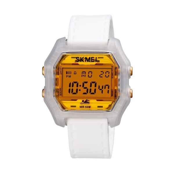 Ψηφιακό ρολόι χειρός – Skmei - 1623 - White/Gold - GoodFlix