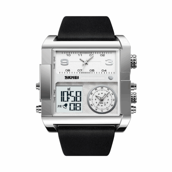 Ψηφιακό/αναλογικό ρολόι χειρός – Skmei - 2020 - Silver/White - GoodFlix