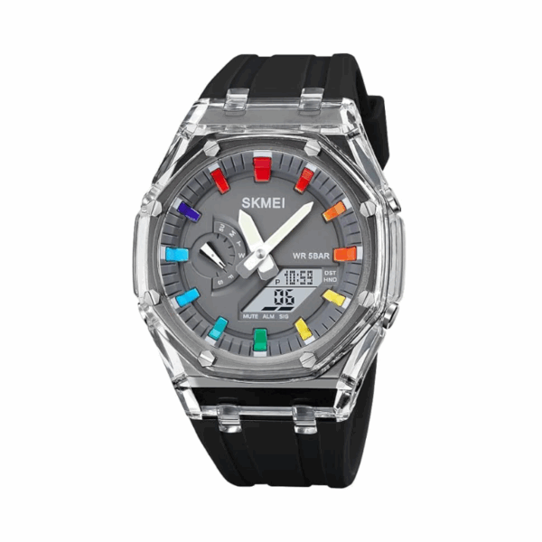 Ψηφιακό/αναλογικό ρολόι χειρός – Skmei - 2100 - Black/Grey - GoodFlix