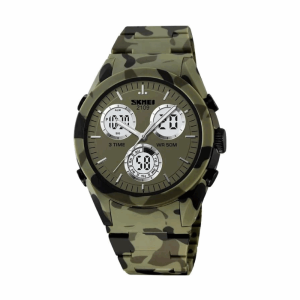 Ψηφιακό/αναλογικό ρολόι χειρός – Skmei - 2109 - Army Green - GoodFlix