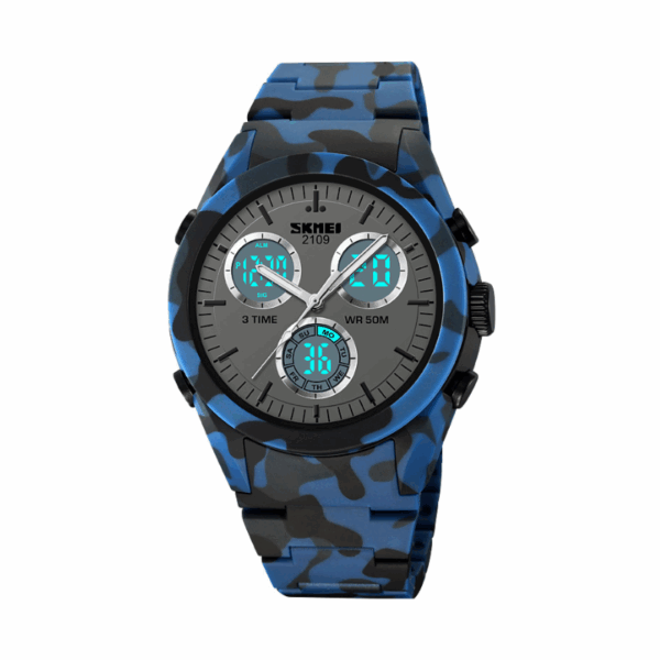 Ψηφιακό/αναλογικό ρολόι χειρός – Skmei - 2109 - Army Dark  Blue - GoodFlix
