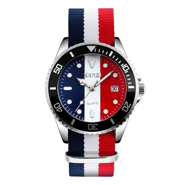 Αναλογικό ρολόι χειρός – Skmei - 9133 - Red/White/Blue - GoodFlix