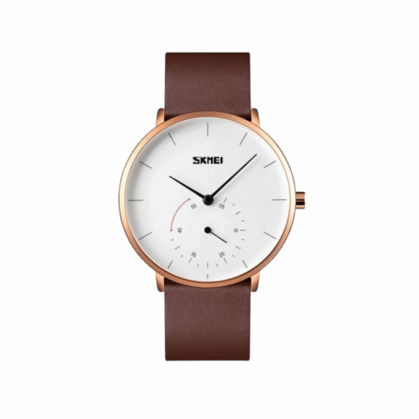 Αναλογικό ρολόι χειρός – Skmei - 9213 - Brown/White - GoodFlix