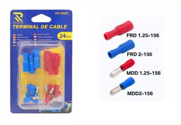 Σετ ακροδέκτες καλωδίων με μόνωση - 24pcs - 105981 - GoodFlix